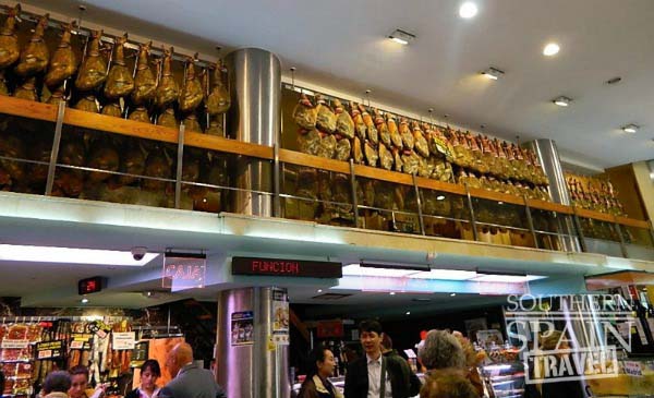 hanging jamon in Spain